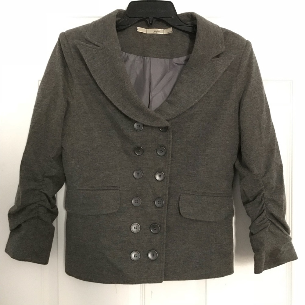 Gibson double breasted grey blazer